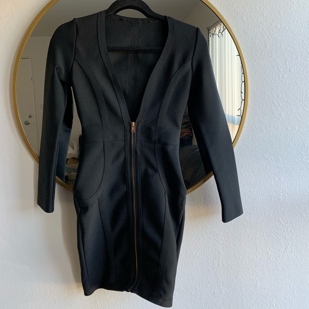 Black Zip Party Dress 🖤